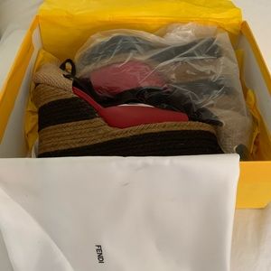 FENDI Brand New Wedge Sandals.  Size 38